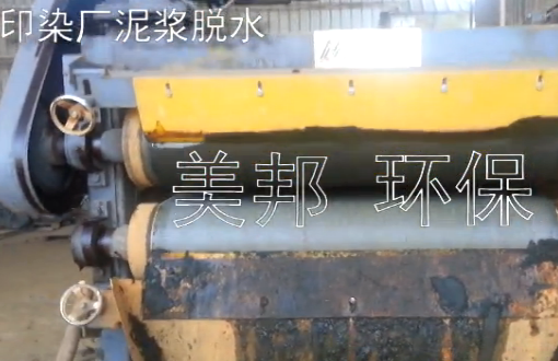 惠州博羅漂染廠污泥脫水視頻（印染污泥脫水設備）